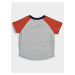 Baby tričko GAP Logo arch raglan tee Šedá