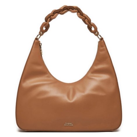 Tommy Hilfiger Kabelka Soft Leather Hobo AW0AW16292 Hnedá