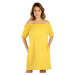 Litex Dámske šaty s krátkym rukávom 5E102 karí žltá