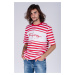 Tommy Hilfiger Tričko - SIGNATURE STRIPE RELAXED FIT TEE červené