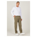 AC&Co / Altınyıldız Classics Men's Khaki Standard Fit Regular Cut Cotton Cotton Jogger Pants wit