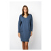 Karina women's tunic with long sleeves - denim