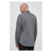Bavlnená košeľa Seidensticker Shaped pánska, šedá farba, slim, s klasickým golierom, 01.241600