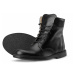 Vasky Lydie Black - Dámske kožené členkové topánky čierne, ručná výroba jesenné / zimné topánky