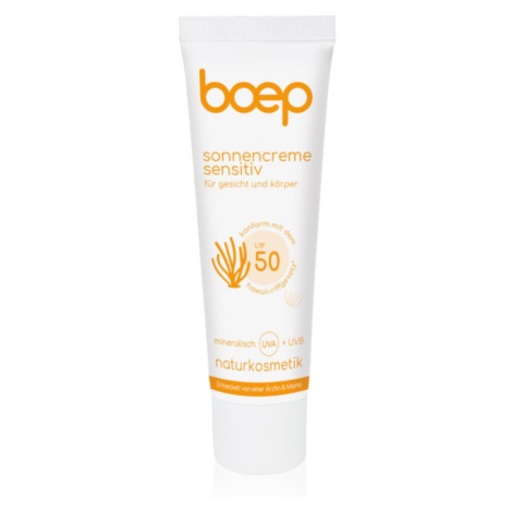 Boep Natural Sun Cream Sensitive opaľovací krém SPF 50
