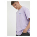 Bavlnené tričko Levi's fialová farba, s potlačou