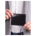 Elegant black horizontal wallet for men
