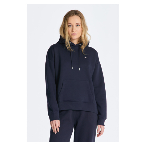 MIKINA GANT REL SHIELD HOODIE EVENING BLUE