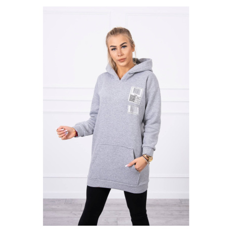 Hoodie with grey patches