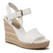 Tommy Hilfiger Espadrilky Ecru Denim Wedge Sandal FW0FW07191 Écru