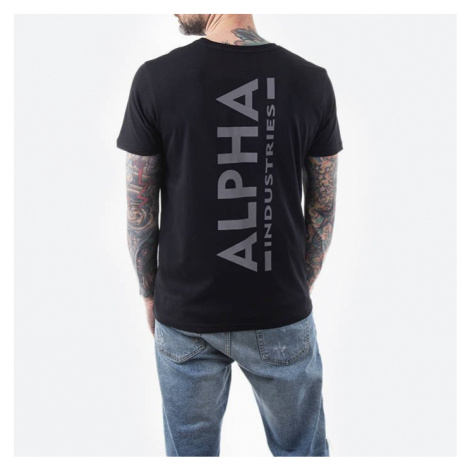 Alpha Industries - Back Print T Reflective Print - Black/Reflective