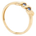 Zlatý prsteň ESTELLE s modrými zirkónmi