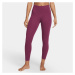 Nike legíny Yoga Dri-Fit Wmn 7/8 rosewood