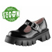 topánky s klinom ALTERCORE Altercore Jane Vegan Black Patent