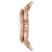 FOSSIL Analógové hodinky 'Stella'  ružové zlato / priehľadná / biela