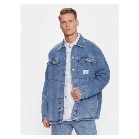 Calvin Klein Jeans Džínsová bunda J30J323325 Modrá Loose Fit