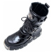 topánky kožené NEW ROCK Bizarre Boots (313-S1) Black Čierna