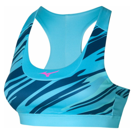 Mizuno Alpha Graphic Bra Maui Blue Bežecká podprsenka