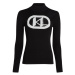 Sveter Karl Lagerfeld Logo Turtleneck Čierna