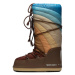 Dámske vysoké zimné topánky MOON BOOT Icon Rainbow shitake brown-blue