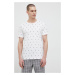 Bavlnené pyžamové tričko Polo Ralph Lauren biela farba,vzorovaná,714899612