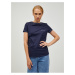 Dark blue basic T-shirt with pocket ORSAY - Women
