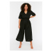 Trendyol Curve Black Waist Detailed Jumpsuit