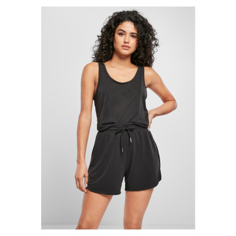 Women's modal short-sleeved jumpsuit in black Urban Classics