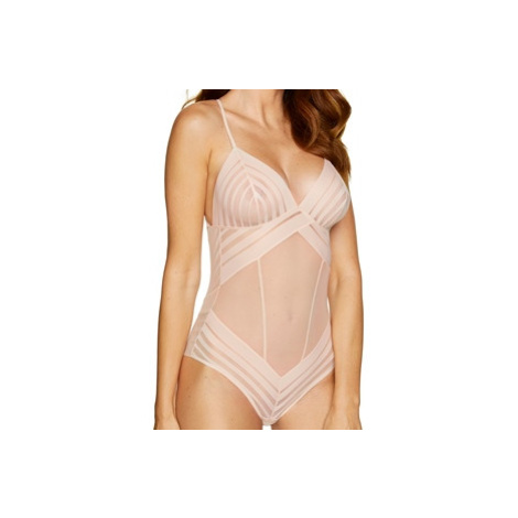 Women's elegant bodysuit Luna - beige Gorteks