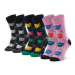 Happy Socks Súprava 3 párov vysokých ponožiek unisex XMJA08-0150 Čierna
