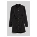 Šaty Karl Lagerfeld Karl Charm Satin Shirt Dress Black