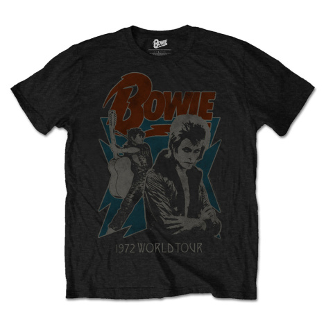 David Bowie tričko 1972 World Tour Čierna