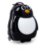 Čierny detský kufor na kolieskach &quot;Penguin&quot; - veľ. M