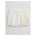 Biele dievčenské šortky s logom GAP