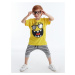 Denokids Cheerful Boy T-shirt Capri Shorts Set