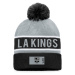 Los Angeles Kings zimná čiapka Authentic Pro Game & Train Cuffed Pom Knit Black-Stone Gray