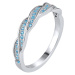 Strieborný prsteň IRIS s modrými zirkónmi Brilliance Zirconia