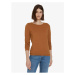 Brown Women's Ribbed Sweater with Three-Quarter Sleeve Tom Tailor - Women