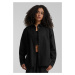 Women's linen mixed oversized shirt black