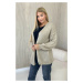 Cardigan sweater with mohair dark beige