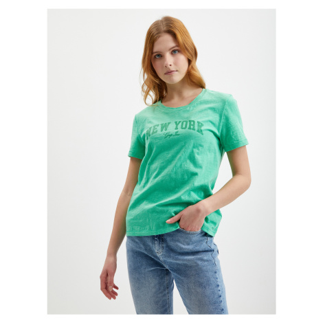Zelené dámske bavlnené tričko s nápisom GAP
