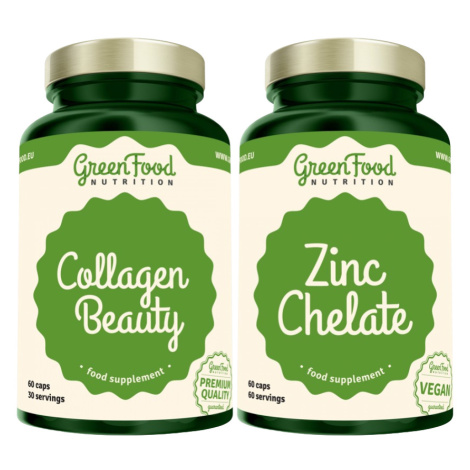 GreenFood Nutrition Kolagén Beauty + chelát zinku, 60 + 60 kapsúl