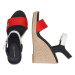 TOMMY HILFIGER Sandále  červená / čierna / biela