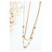 Women's snake chain with flowers, gold