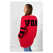 Insulated sweatshirt with red California lettering