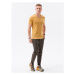 OMBRE-T-shirt SS-S1369-V19-MUSTARD/MELANGE Žltá