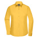 James & Nicholson Dámska košeľa s dlhým rukávom JN677 - Žltá