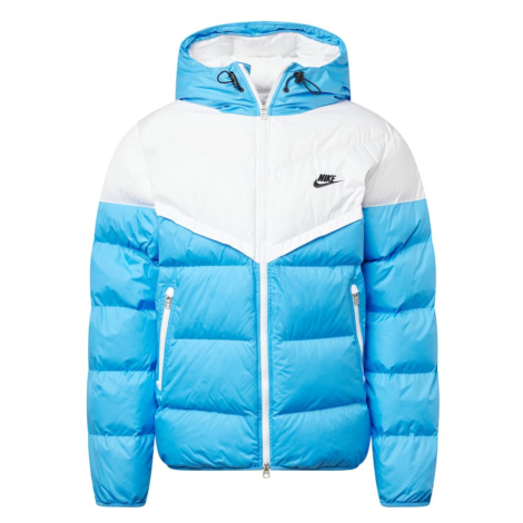 Nike Sportswear Zimná bunda  svetlomodrá / biela