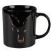 Fox hrčnek black and camo head ceramic mug