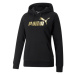 ESS+ Metallic Logo Hoodie FL W 849958 - Puma černá se zlatou